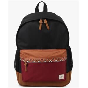 Sun + Stone Men's Geo Backpack Geometric Black Red Bag NWT $70